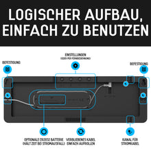 Lade das Bild in den Galerie-Viewer, Opis Clock 1: Die digitale Wanduhr mit leuchtenden Ziffern