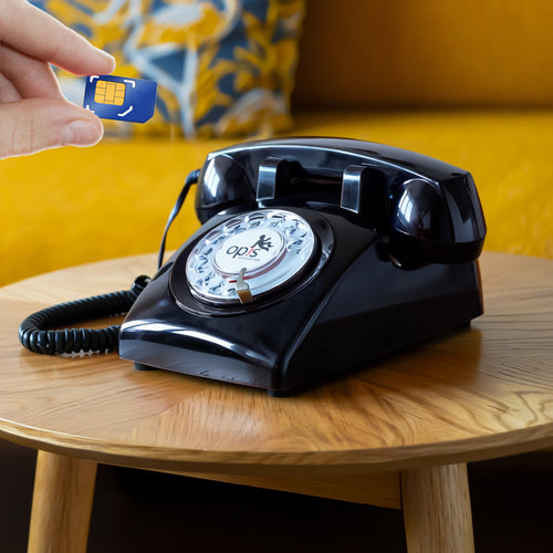 Opis 60s Mobile - Retro Tischhandy / GSM-Tischtelefon / Seniorenhandy