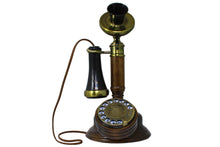 Lade das Bild in den Galerie-Viewer, Opis 1921 cable Retrotelefon aus Holz und Metall / Holztelefon / Klassisches Telefon