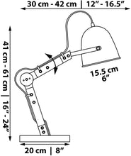 Lade das Bild in den Galerie-Viewer, Opis Serie 1 - Retro Schreibtisch-oder Hängelampe aus massivem Metall und Holz