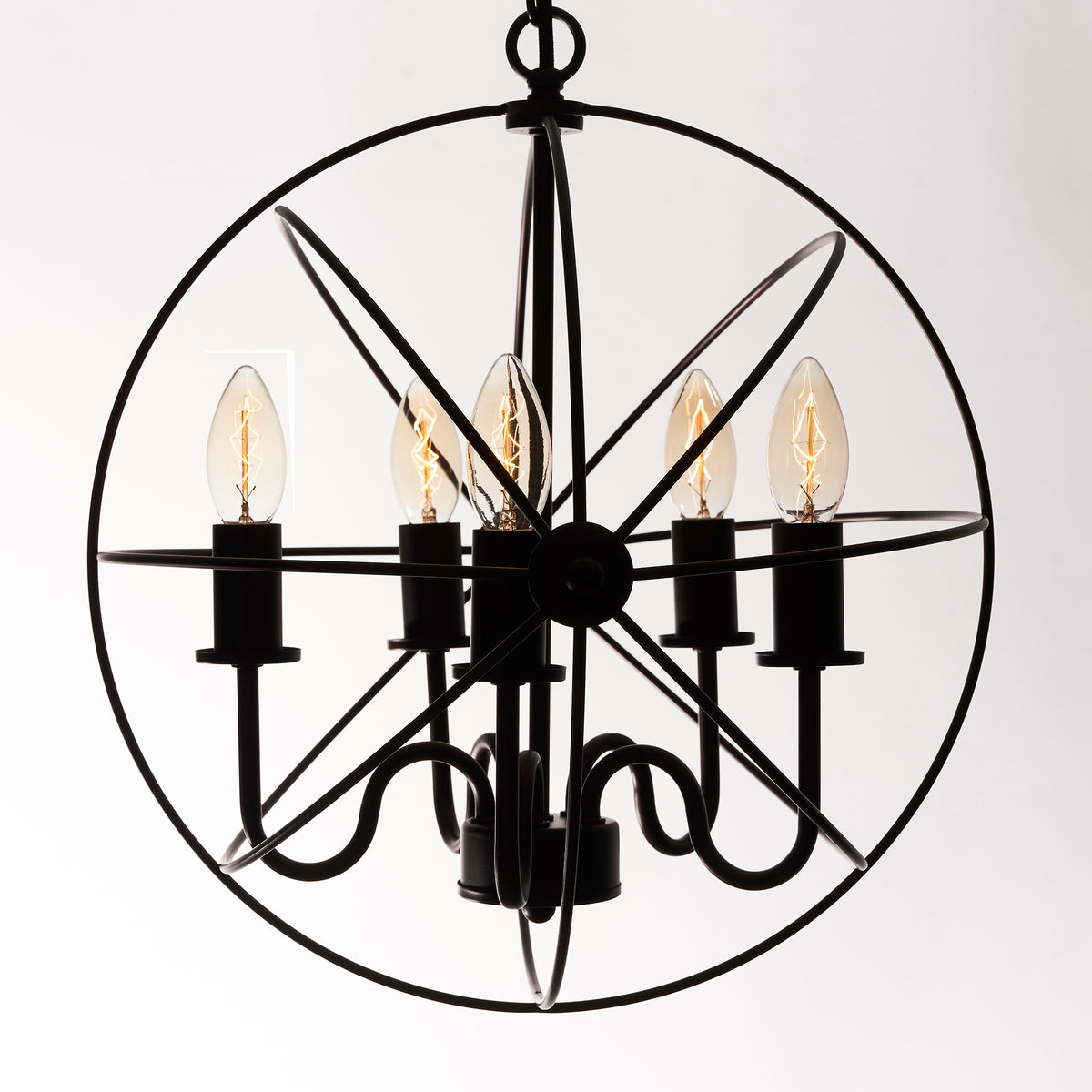 Opis Series 1 - Retro desk or hanging lamp made of solid metal and wood
