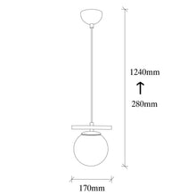 Lade das Bild in den Galerie-Viewer, Opis Serie 6 - Elegante, weiße Glaskugel-Lampen mit Befestigung aus schwarzem Metall