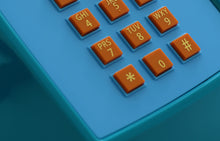 Lade das Bild in den Galerie-Viewer, Opis PushMeFon cable Retrotelefon mit Tasten, Tastentelefon, Festnetztelefon, US Telefon