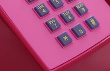 Lade das Bild in den Galerie-Viewer, Opis PushMeFon cable Retrotelefon mit Tasten, Tastentelefon, Festnetztelefon, US Telefon