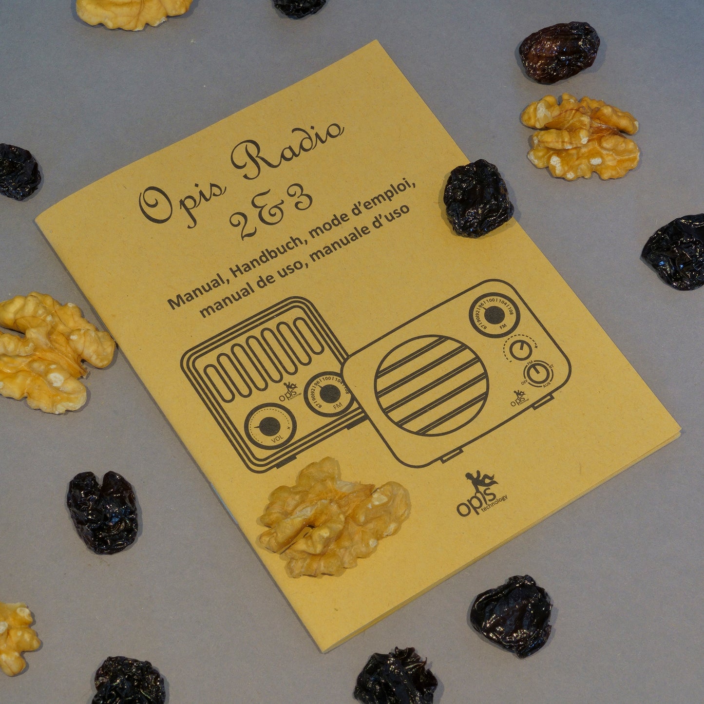 Opis Radio 2 & 3 – Kleiner Hölzerner Retro Bluetooth Lautsprecher und UHF-Radio