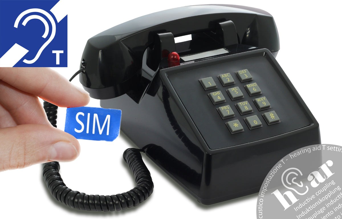 Opis PushMeFon mobile hEar Tischhandy / GSM-Tischtelefon / Seniorenhandy