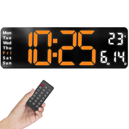 Opis Clock 1: Die digitale Wanduhr mit leuchtenden Ziffern