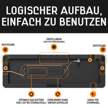 Lade das Bild in den Galerie-Viewer, Opis Clock 1: Die digitale Wanduhr mit leuchtenden Ziffern
