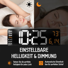 Lade das Bild in den Galerie-Viewer, Opis Clock 1: Die digitale Wanduhr mit leuchtenden Ziffern
