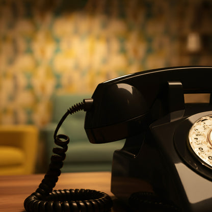 Opis 60s cable retro phone / landline phone / nostalgic phone / vintage phone