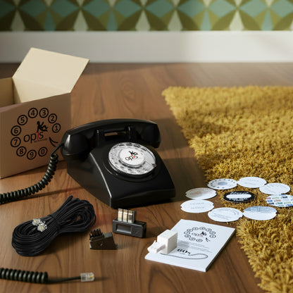 Opis 60s cable retro phone / landline phone / nostalgic phone / vintage phone