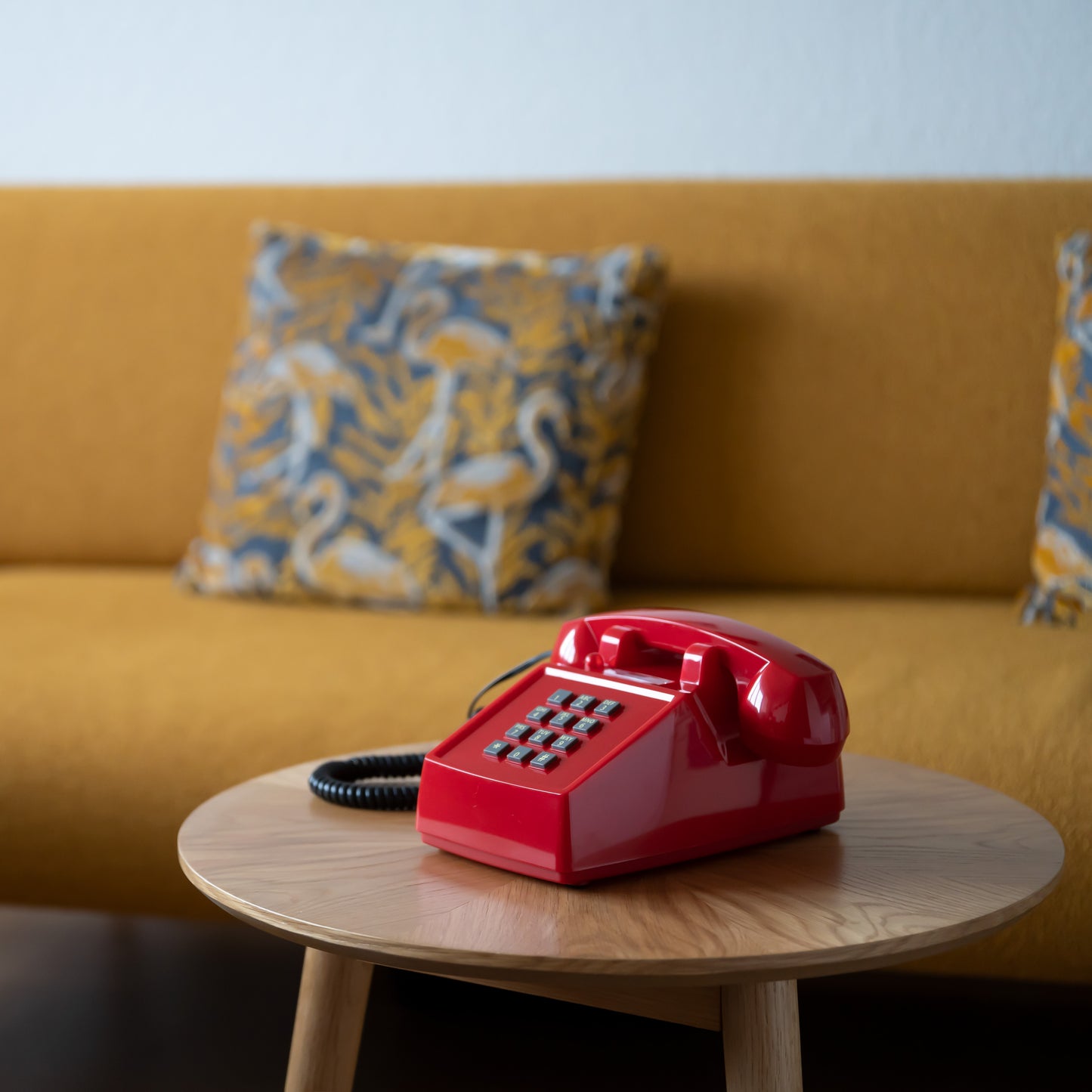 Opis PushMeFon cable retro phone with buttons, button phone, landline phone, US phone