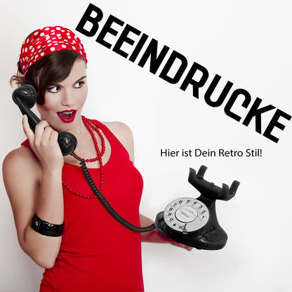 Opis Technology FunkyFon Cable Black | 1920s Vintage Rotary Phone with Electronic Bell