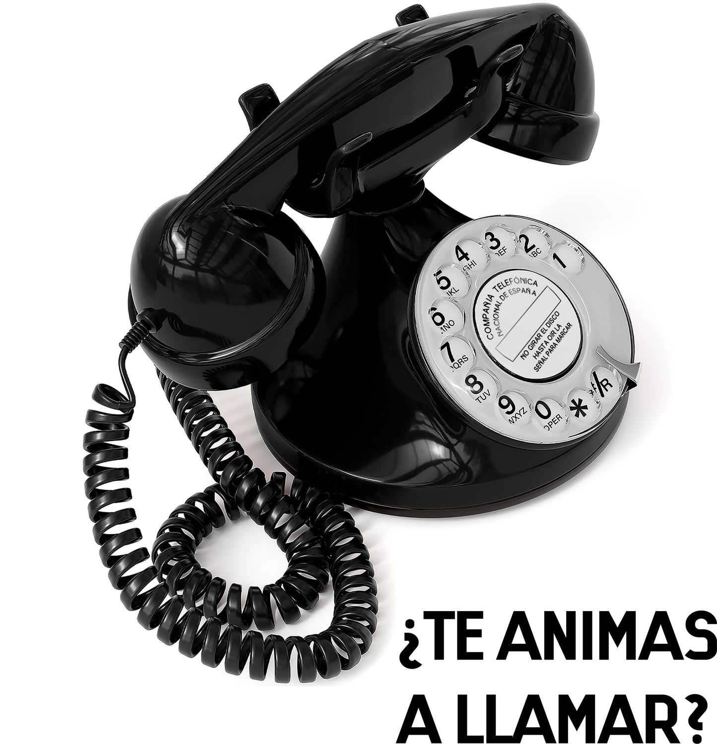 Opis Technology FunkyFon Cable Black | 1920s Vintage Rotary Phone with Electronic Bell