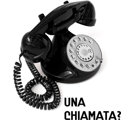 Opis Technology FunkyFon Cable Black | 1920s Vintage Rotary Phone with Electronic Bell