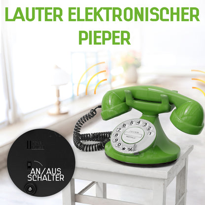 Opis Technology FunkyFon Cable Grün | 1920er Vintage Wählscheibentelefon mit elektronischer Klingel