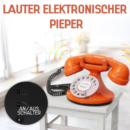 Opis Technology FunkyFon Cable Orange | 1920s Vintage Rotary Phone with Electronic Bell
