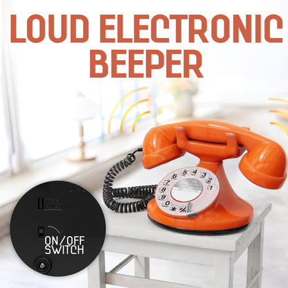 Opis Technology FunkyFon Cable Orange | 1920s Vintage Rotary Phone with Electronic Bell