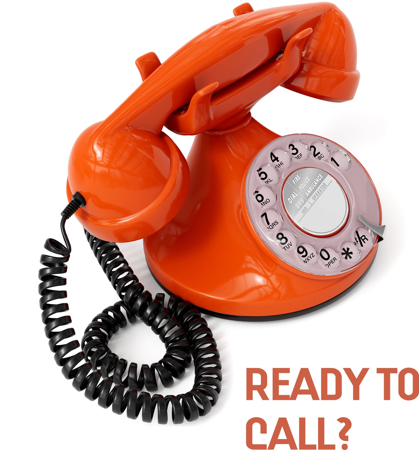 Opis Technology FunkyFon Cable Orange | 1920s Vintage Rotary Phone with Electronic Bell