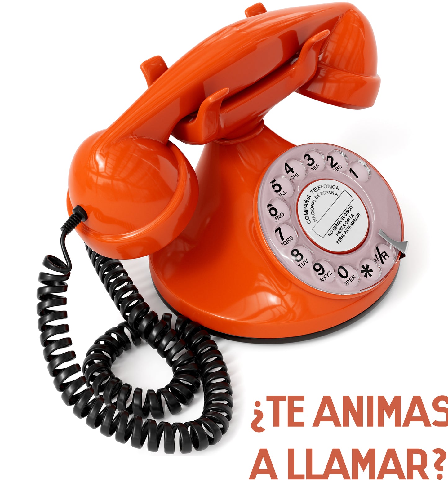Opis Technology FunkyFon Cable Orange | 1920s Vintage Rotary Phone with Electronic Bell