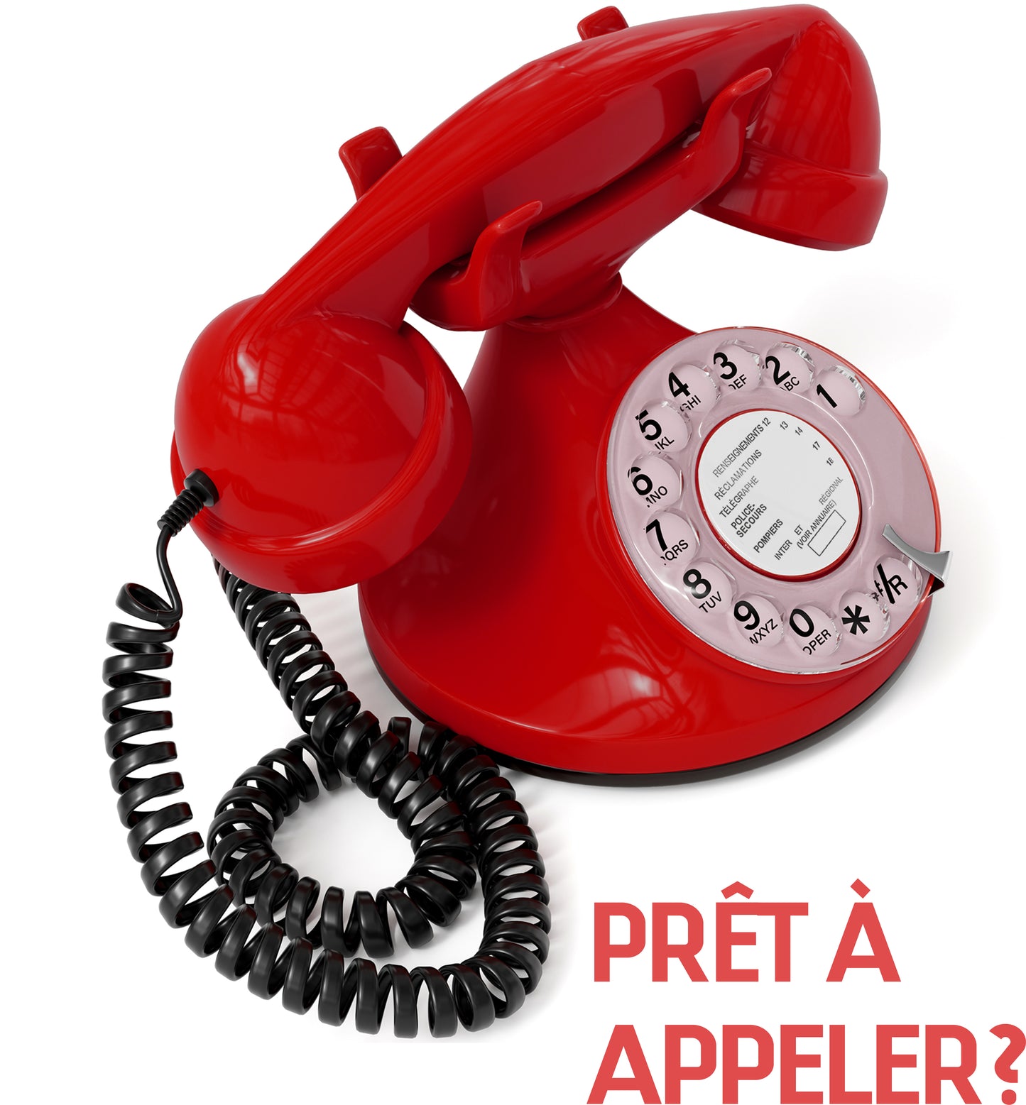Opis Technology FunkyFon Cable Rot | 1920er Vintage Wählscheibentelefon mit elektronischer Klingel