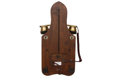 Opis 1921 cable Retrotelefon aus Holz und Metall / Holztelefon / Klassisches Telefon