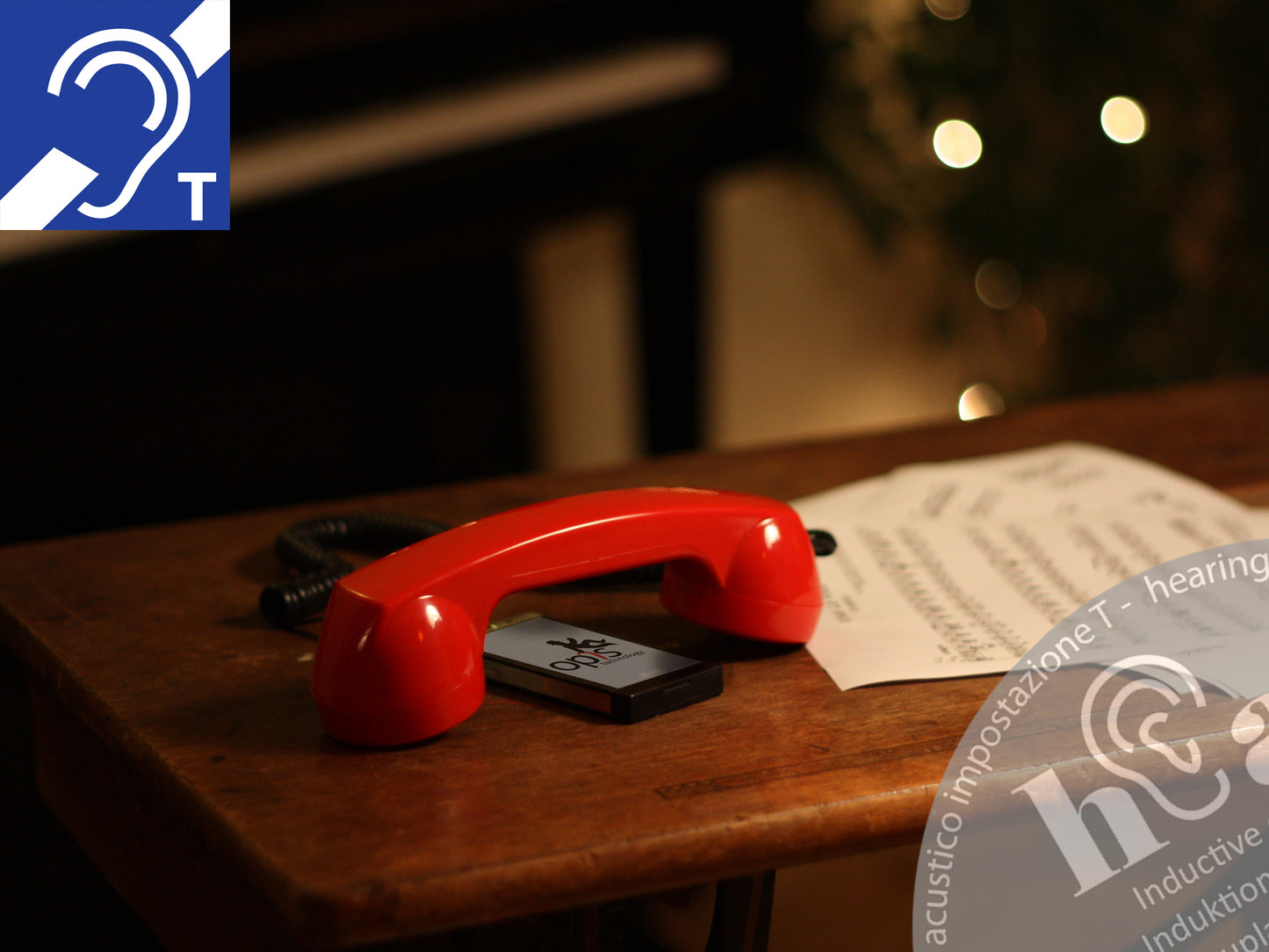 Opis 60s micro hEar telephone handset for hearing aid wearers / retro handset for all modern smartphones
