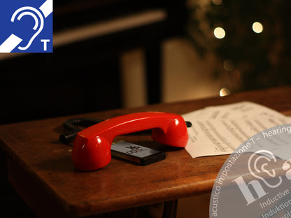 Opis 60s micro hEar telephone handset for hearing aid wearers / retro handset for all modern smartphones