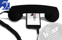 Load image into Gallery viewer, Opis 60s micro hEar telephone handset for hearing aid wearers / retro handset for all modern smartphones

