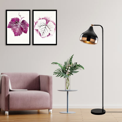 Opis Serie 5 - Elegante Lampen aus schwarzem Metall und Kupfer