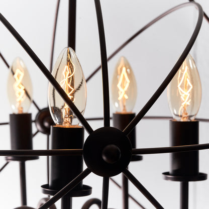 Opis Serie 1 - Retro Schreibtisch-oder Hängelampe aus massivem Metall und Holz