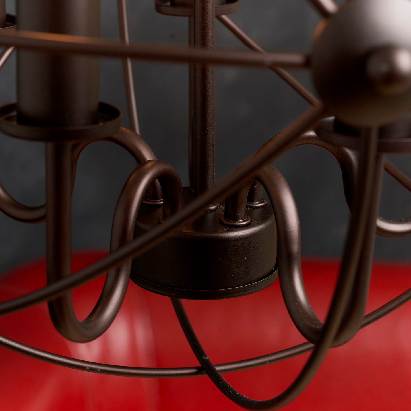 Opis Serie 1 - Retro Schreibtisch-oder Hängelampe aus massivem Metall und Holz