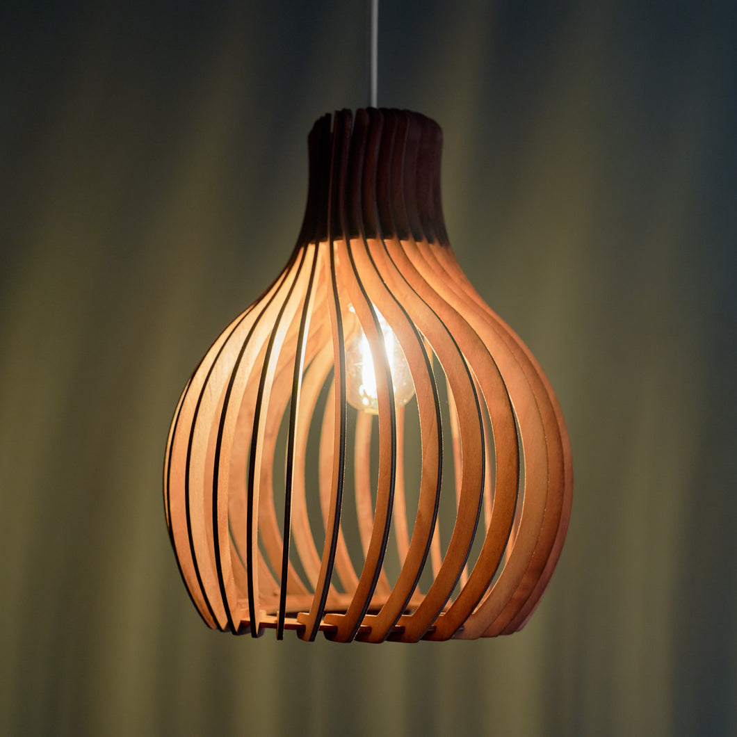 Opis Serie 2 - Holz-Hängelampen hergestellt aus eleganten, zusammensteckbaren Teilen