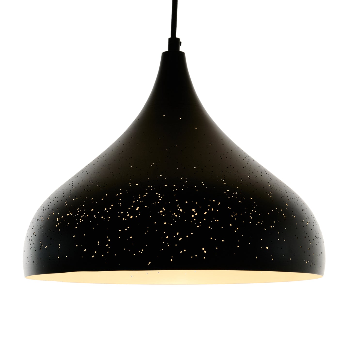Opis Serie 3 - Rustikale Metallschirm-Lampen mit einzigartigem Lochmuster