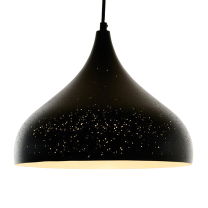 Opis Serie 3 - Rustikale Metallschirm-Lampen mit einzigartigem Lochmuster