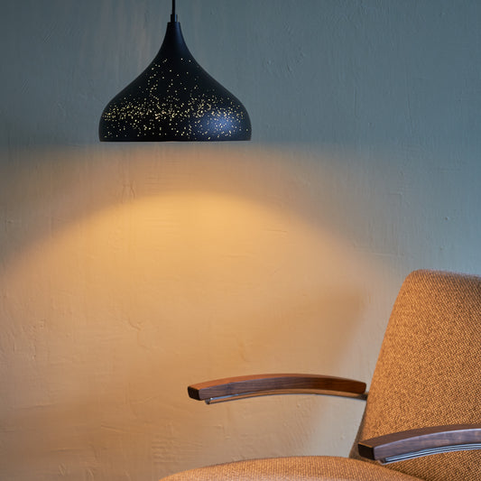 Opis Series 3 - Rustic metal shade lamps with a unique hole pattern