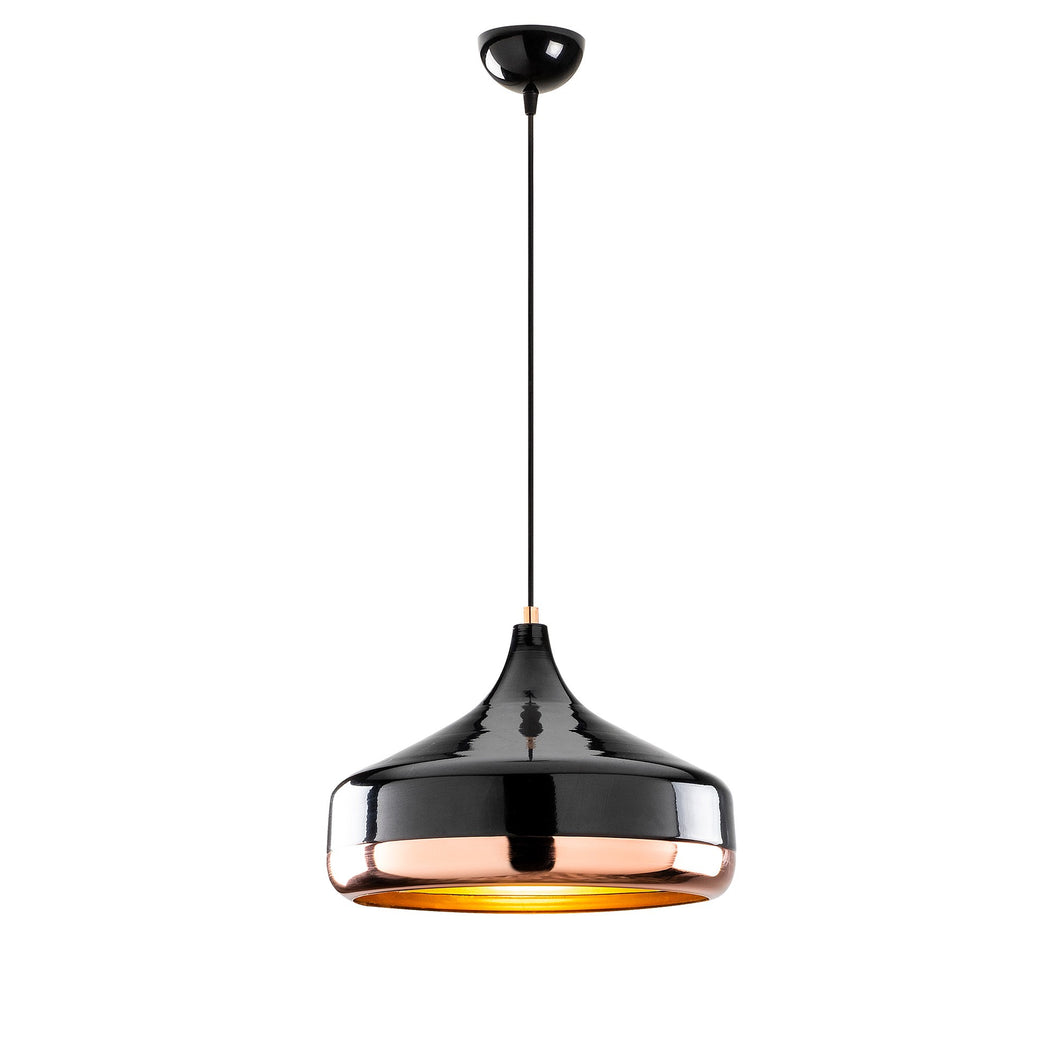 Opis Serie 5 - Elegante Lampen aus schwarzem Metall und Kupfer