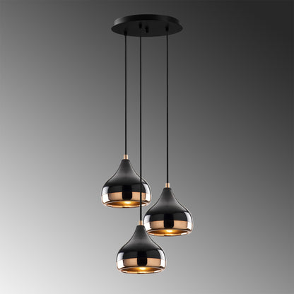 Opis Serie 5 - Elegante Lampen aus schwarzem Metall und Kupfer