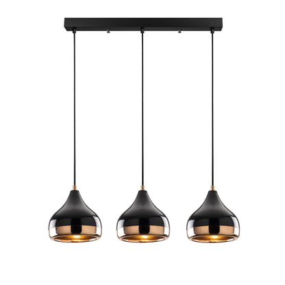 Opis Serie 5 - Elegante Lampen aus schwarzem Metall und Kupfer