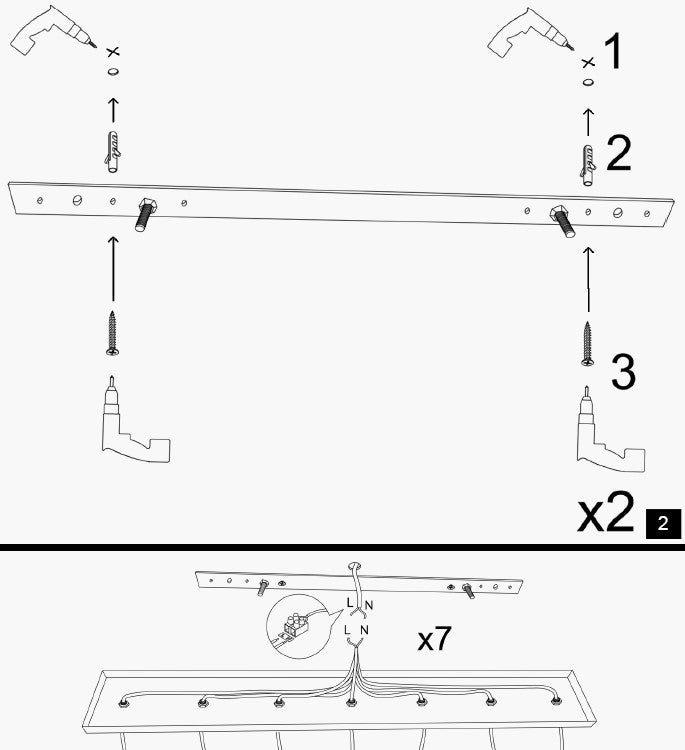 Opis Serie 5 - Elegante Lampen aus schwarzem Metall und Kupfer