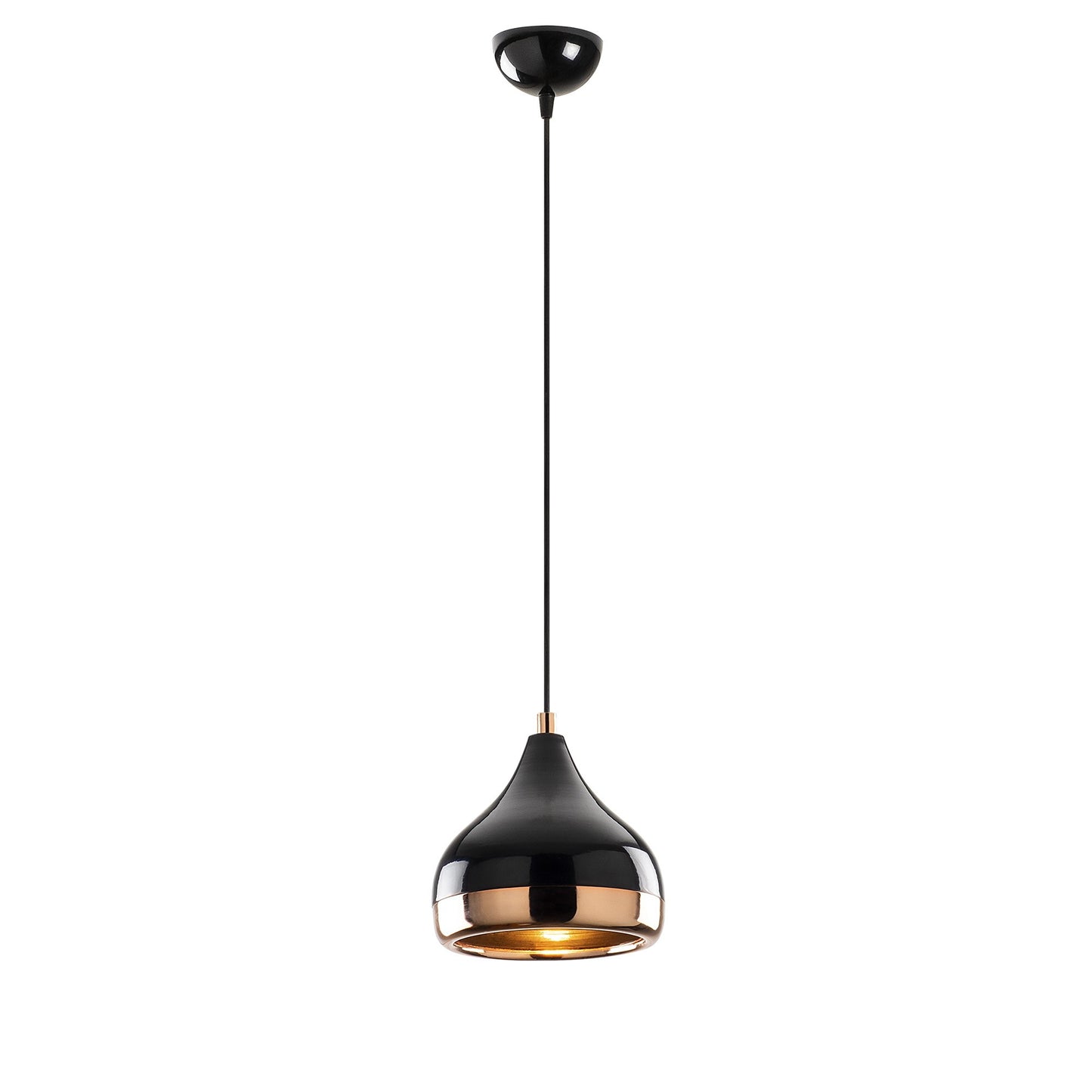 Opis Serie 5 - Elegante Lampen aus schwarzem Metall und Kupfer