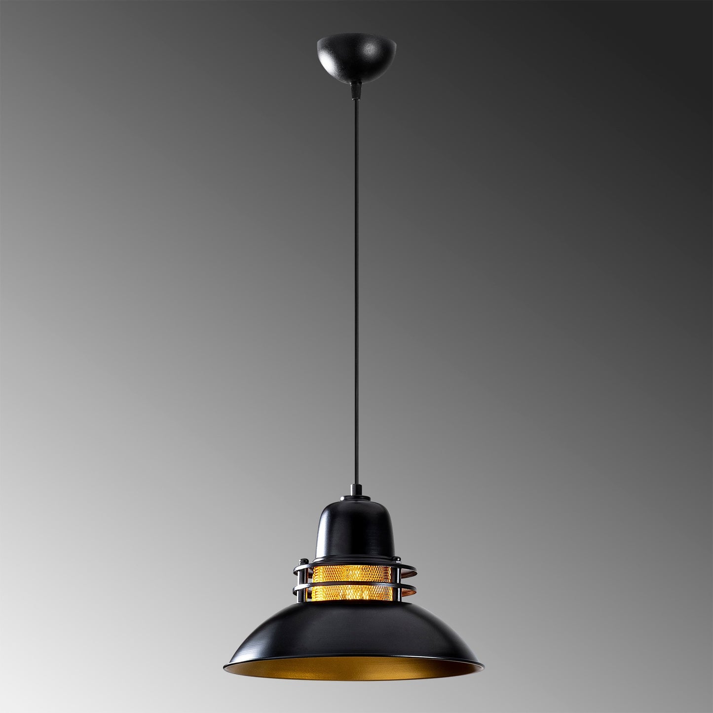 Opis Serie 7 - Elegante Lampen aus schwarzem Metall