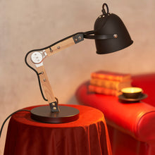 Load image into Gallery viewer, Opis Series 1 - Retro desk or hanging lamp made of solid metal and wood
