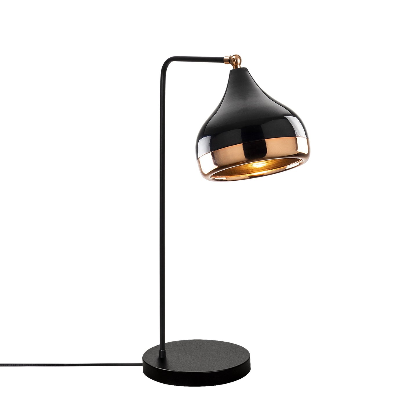 Opis Serie 5 - Elegante Lampen aus schwarzem Metall und Kupfer