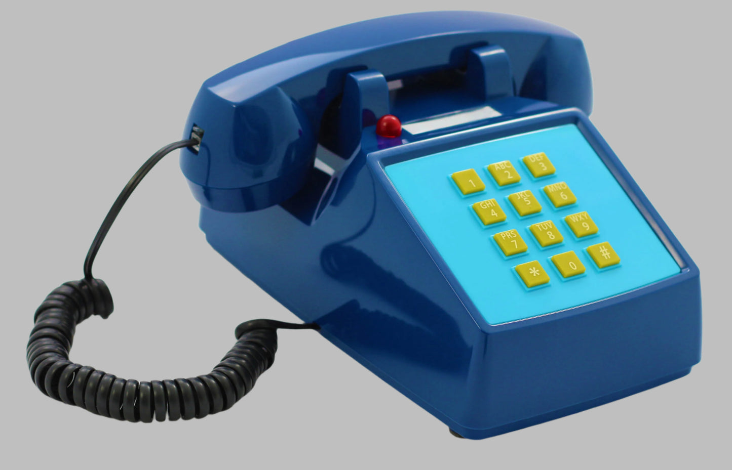 Opis PushMeFon cable retro phone with buttons, button phone, landline phone, US phone