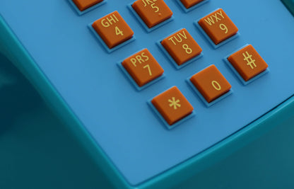 Opis PushMeFon cable retro phone with buttons, button phone, landline phone, US phone