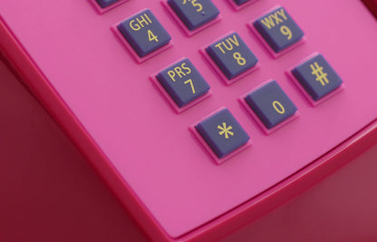 Opis PushMeFon cable retro phone with buttons, button phone, landline phone, US phone