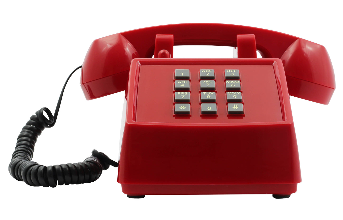Opis PushMeFon cable retro phone with buttons, button phone, landline phone, US phone