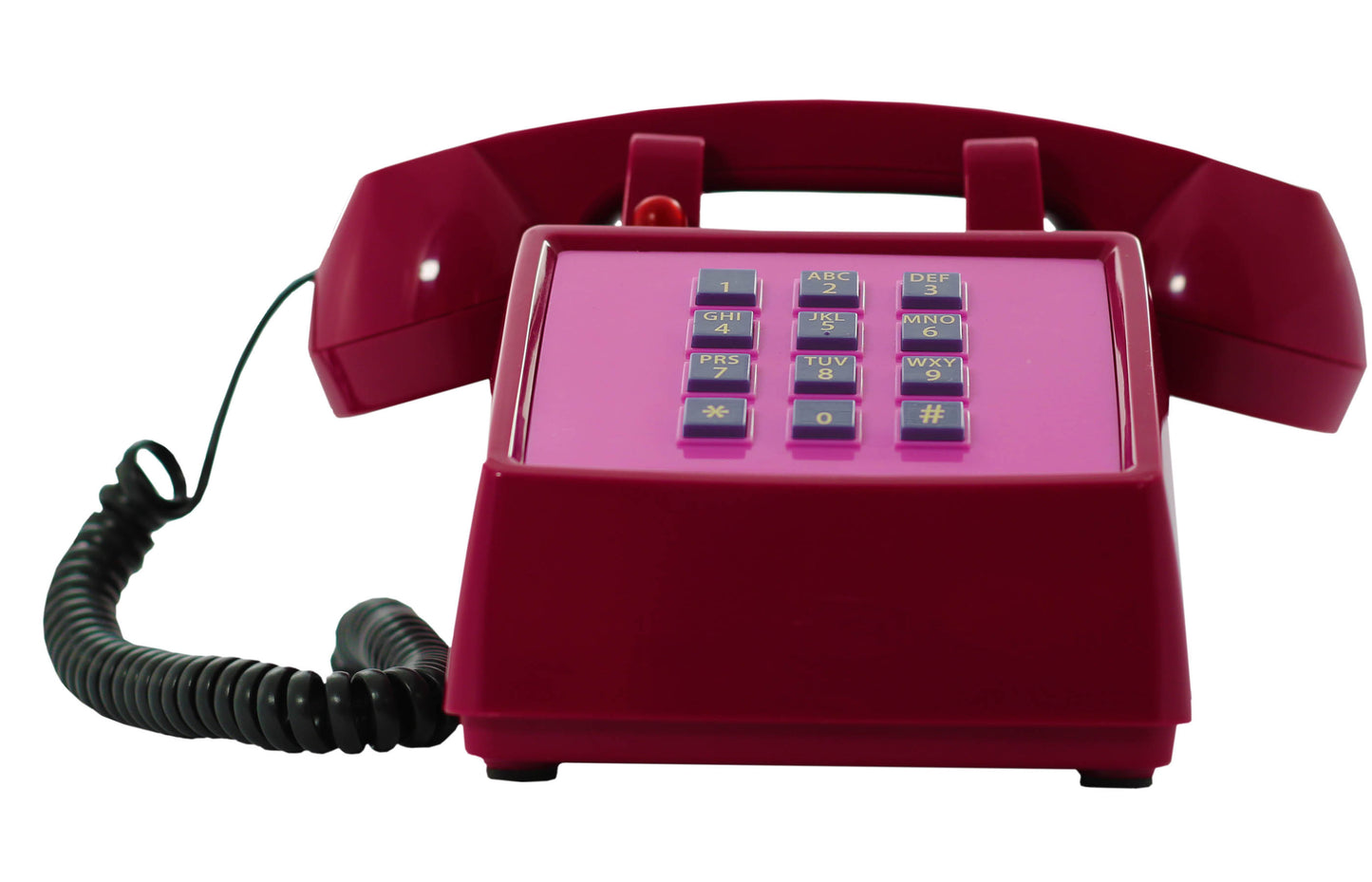 Opis PushMeFon cable retro phone with buttons, button phone, landline phone, US phone