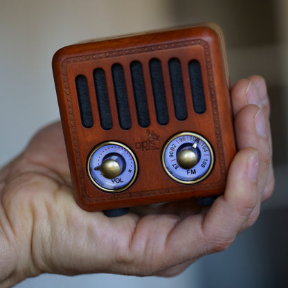Opis Radio 2 & 3  – Kleiner Hölzerner Retro Bluetooth Lautsprecher und UHF-Radio